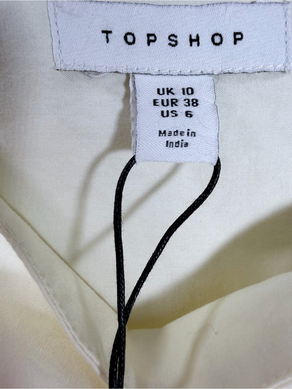 🌼 TOPSHOP Pintuck Cotton Poplin Maxi Skirt Soft Yellow NWT US 6 - Picture 6 of 8